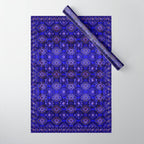 Oriental Opulence: Royal Blue Velvet Moroccan Majesty Wrapping Paper Gallery Image 1