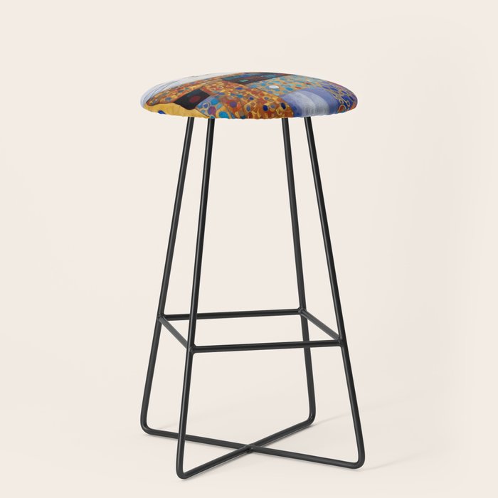 Gustav Klimt White Cat with Beautiful Clothes Stool Gallery Image 1