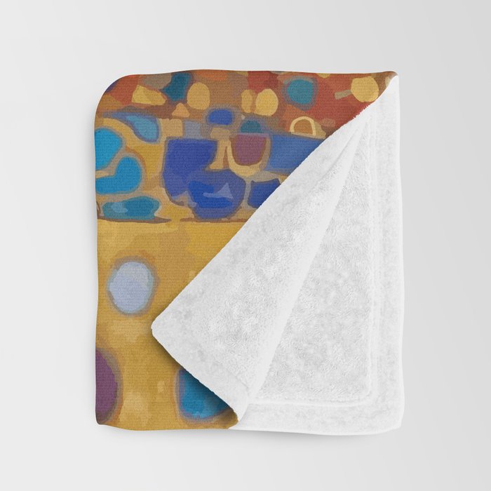 Gustav Klimt White Cat with Beautiful Clothes Throw Blanket Gallery Image 3