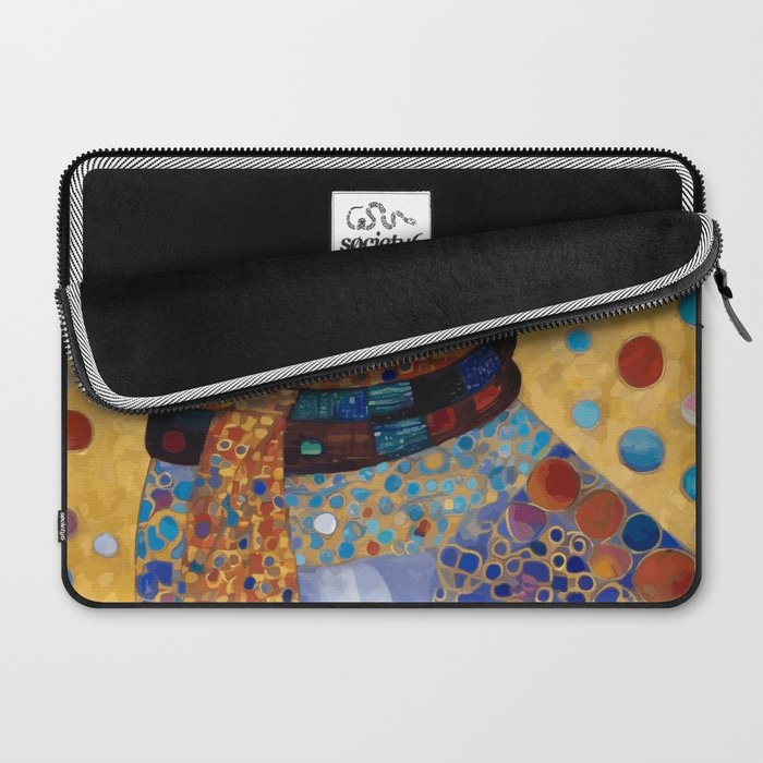 Gustav Klimt White Cat with Beautiful Clothes Laptop Sleeve Gallery Image 2