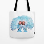 Sisters - White Christmas - Watercolor Tote Bag Gallery Image 1