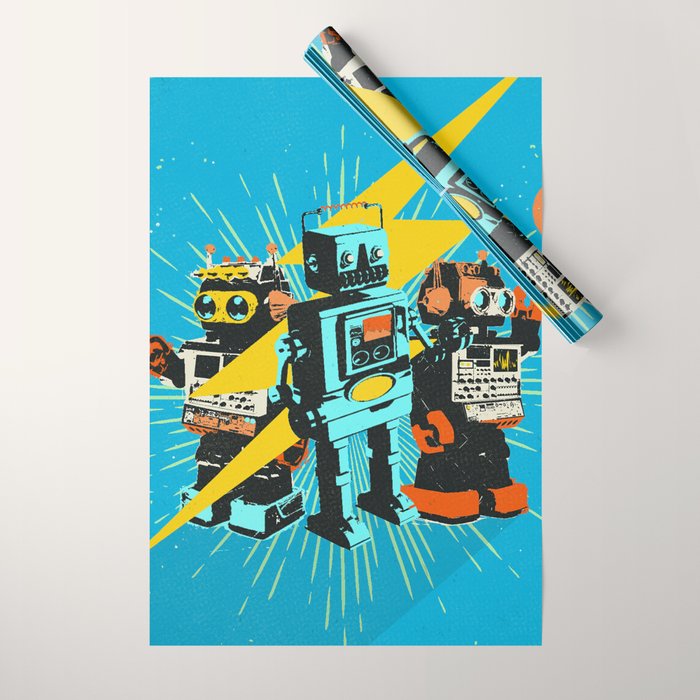 ROBOT WORLD Wrapping Paper Gallery Image 1