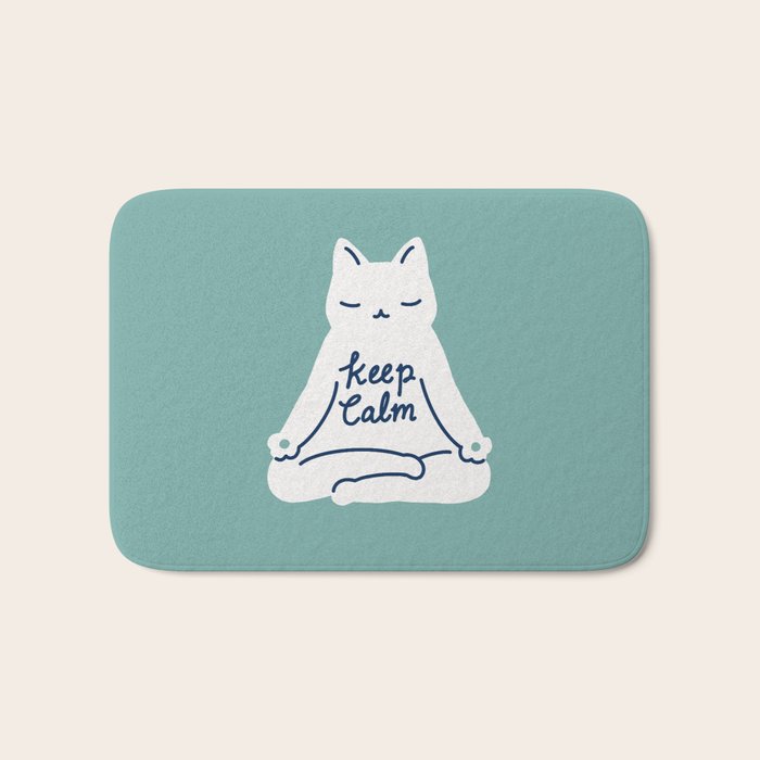 Keep Calm Cat Bath Mat Gallery Image 1