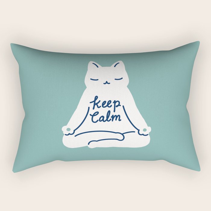 Keep Calm Cat Rectangular Pillow Gallery Image 2