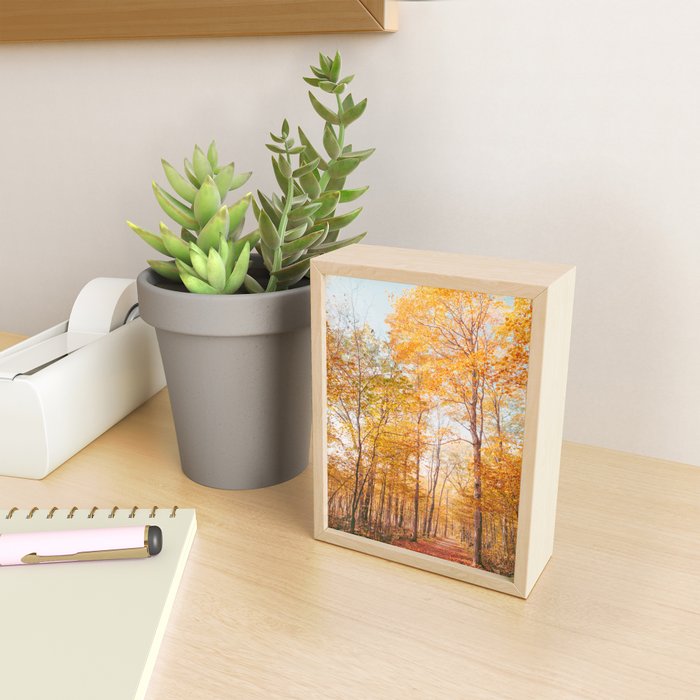 Autumn Glory - Nature, Fall Forest Landscape Photography Mini Art Print Gallery Image 2