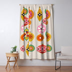 Christmas Tree Retro Ornaments Window Curtain Gallery Image 5