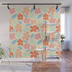 Tropical Vintage Flowers Wall Mural Gallery Image 1