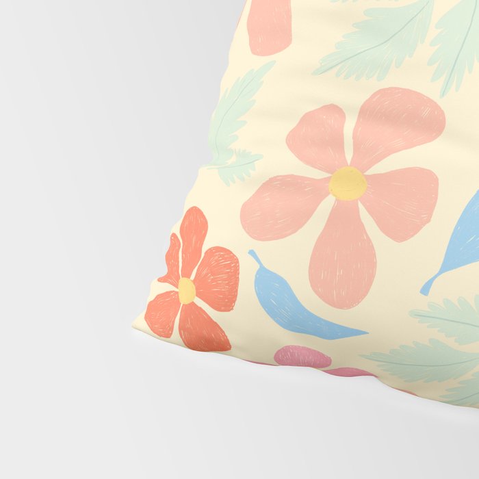 Tropical Vintage Flowers Pillow Sham Gallery Image 4