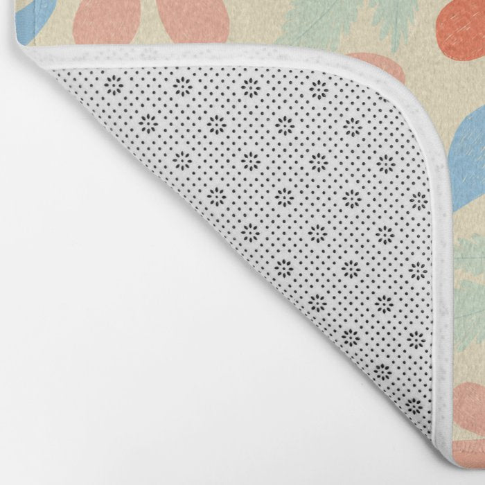 Tropical Vintage Flowers Bath Mat Gallery Image 2