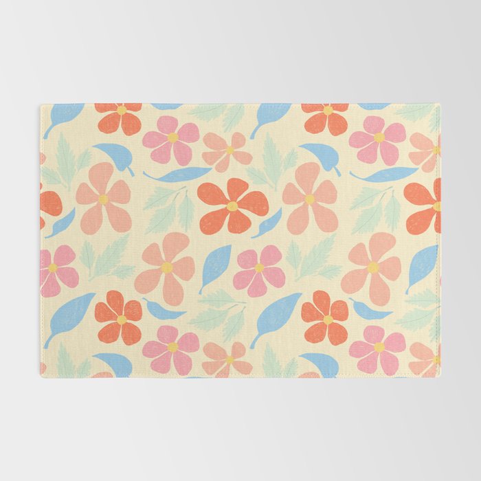 Tropical Vintage Flowers Rug Gallery Image 2