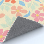 Tropical Vintage Flowers Rug Gallery Image 4