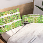 Tiki Totems - Green Pillow Sham Gallery Image 2
