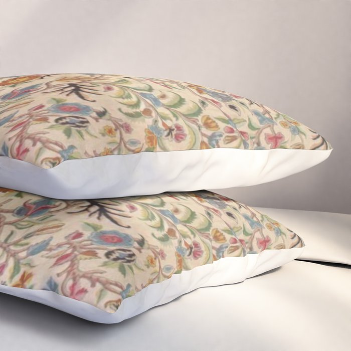 Ornate Kashmir Crewelwork Indian Palampore  Pillow Sham Gallery Image 3