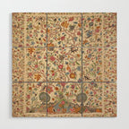Ornate Kashmir Crewelwork Indian Palampore  Wood Wall Art Gallery Image 1