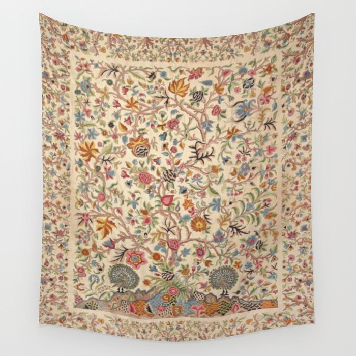 Ornate Kashmir Crewelwork Indian Palampore  Wall Tapestry Gallery Image 4