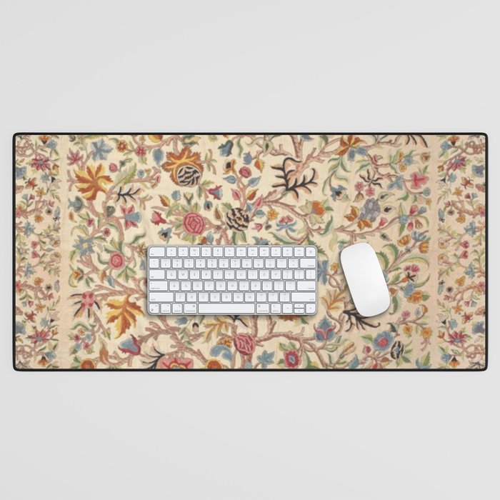 Ornate Kashmir Crewelwork Indian Palampore  Desk Mat Gallery Image 1