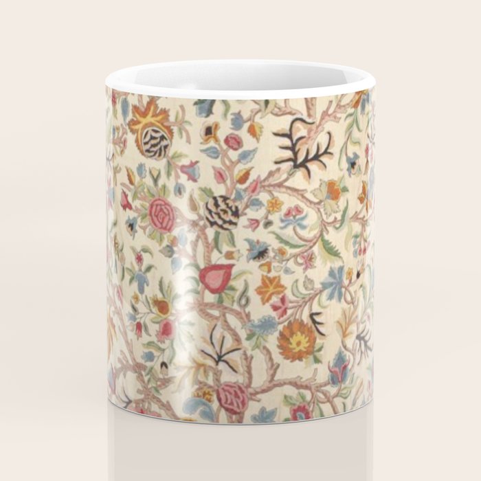 Ornate Kashmir Crewelwork Indian Palampore  Coffee Mug Gallery Image 4