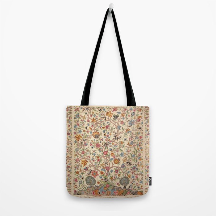 Ornate Kashmir Crewelwork Indian Palampore  Tote Bag Gallery Image 2