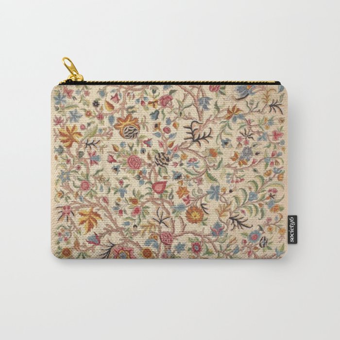 Ornate Kashmir Crewelwork Indian Palampore  Carry All Pouch Gallery Image 1