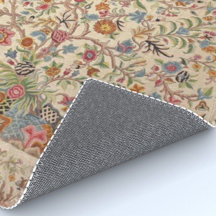 Ornate Kashmir Crewelwork Indian Palampore  Rug Gallery Image 4