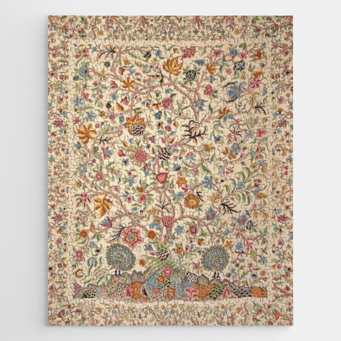 Ornate Kashmir Crewelwork Indian Palampore  Jigsaw Puzzle Gallery Image 1