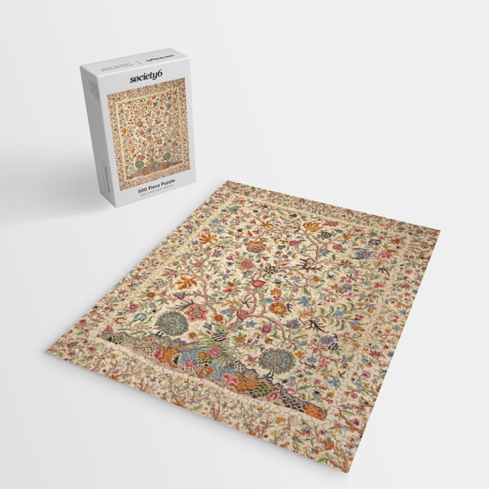 Ornate Kashmir Crewelwork Indian Palampore  Jigsaw Puzzle Gallery Image 2