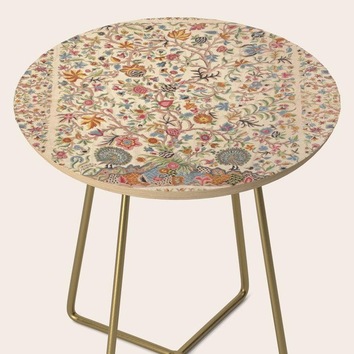 Ornate Kashmir Crewelwork Indian Palampore  Side Table Gallery Image 2