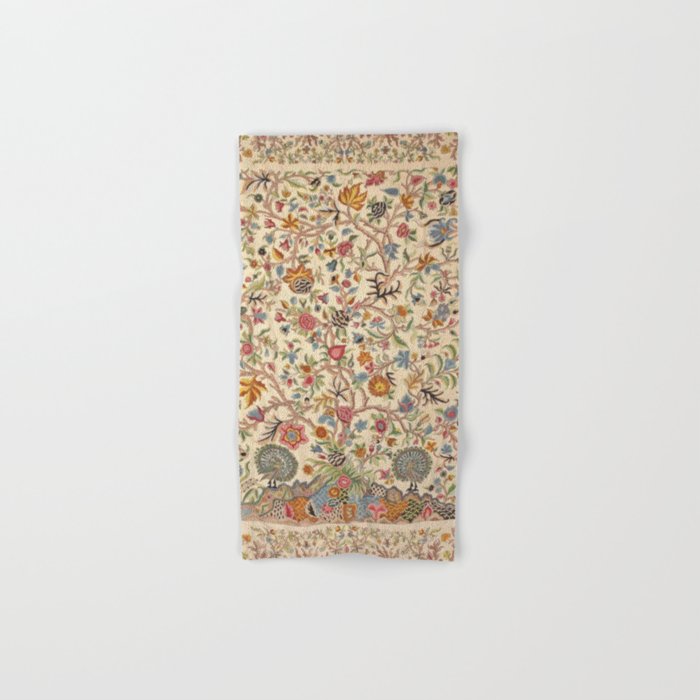 Ornate Kashmir Crewelwork Indian Palampore  Bath Towel Gallery Image 1
