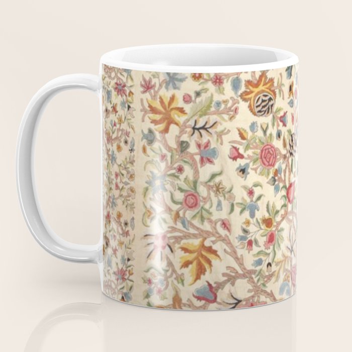 Ornate Kashmir Crewelwork Indian Palampore  Coffee Mug Gallery Image 3