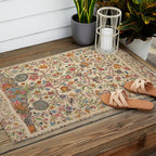 Ornate Kashmir Crewelwork Indian Palampore  Outdoor Rug Gallery Image 2