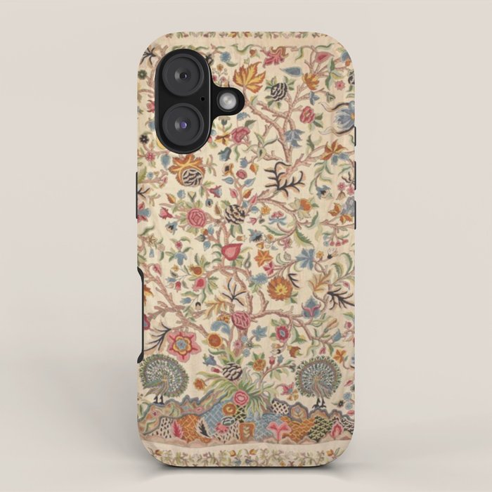 Ornate Kashmir Crewelwork Indian Palampore  iPhone Case Gallery Image 1