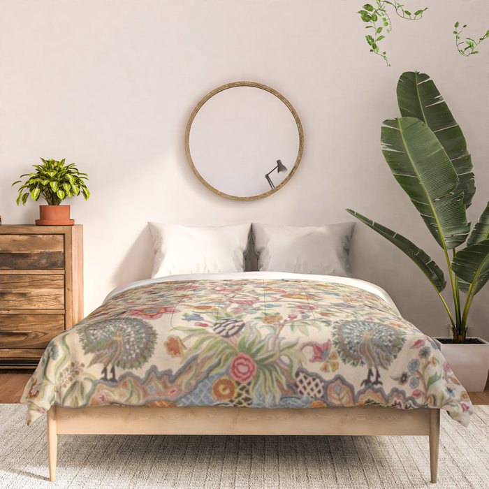 Ornate Kashmir Crewelwork Indian Palampore  Comforter Gallery Image 3