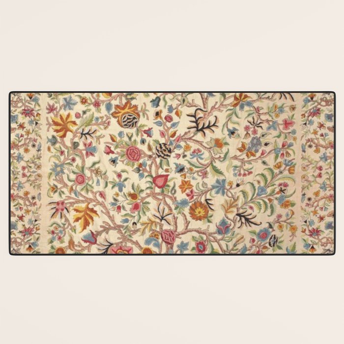 Ornate Kashmir Crewelwork Indian Palampore  Desk Mat Gallery Image 3