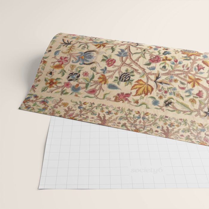 Ornate Kashmir Crewelwork Indian Palampore  Wrapping Paper Gallery Image 2