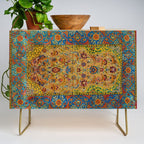 Hereke Vintage Persian Silk Rug Print Credenza Gallery Image 1