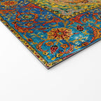 Hereke Vintage Persian Silk Rug Print Welcome Mat Gallery Image 2