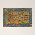 Hereke Vintage Persian Silk Rug Print Welcome Mat Gallery Image 1