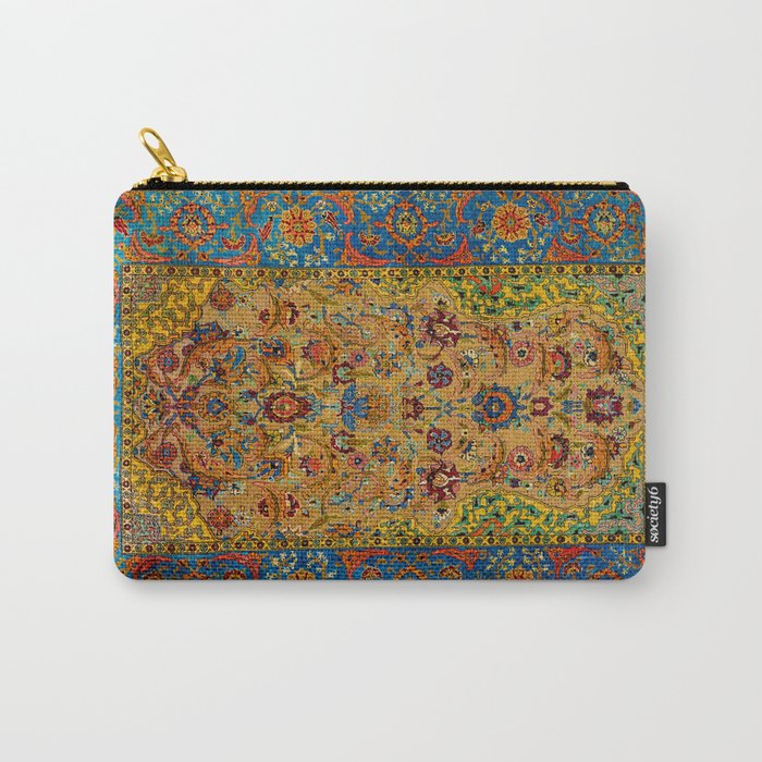 Hereke Vintage Persian Silk Rug Print Carry All Pouch Gallery Image 1