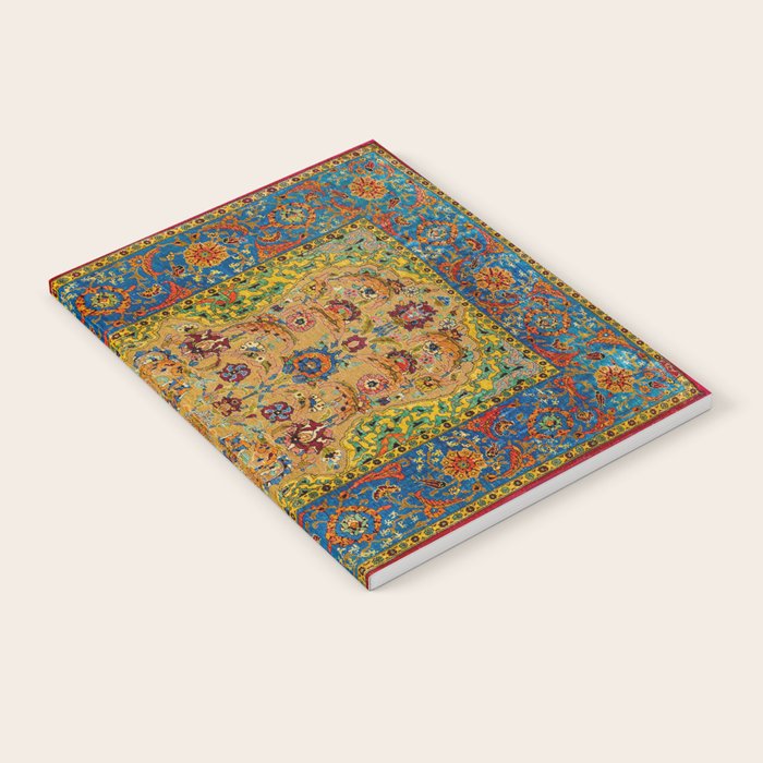 Hereke Vintage Persian Silk Rug Print Notebook Gallery Image 2