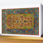 Hereke Vintage Persian Silk Rug Print Wall Mural Gallery Image 2