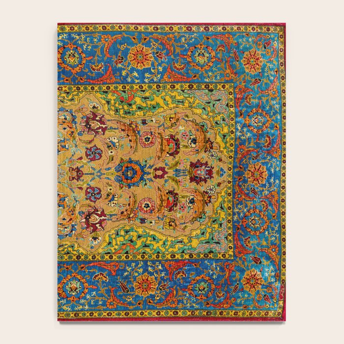 Hereke Vintage Persian Silk Rug Print Notebook Gallery Image 4
