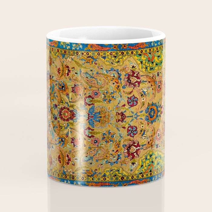 Hereke Vintage Persian Silk Rug Print Coffee Mug Gallery Image 4