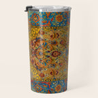 Hereke Vintage Persian Silk Rug Print Travel Mug Gallery Image 3