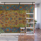 Hereke Vintage Persian Silk Rug Print Wall Mural Gallery Image 1