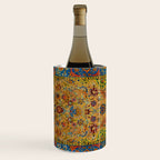 Hereke Vintage Persian Silk Rug Print Wine Chiller Gallery Image 1