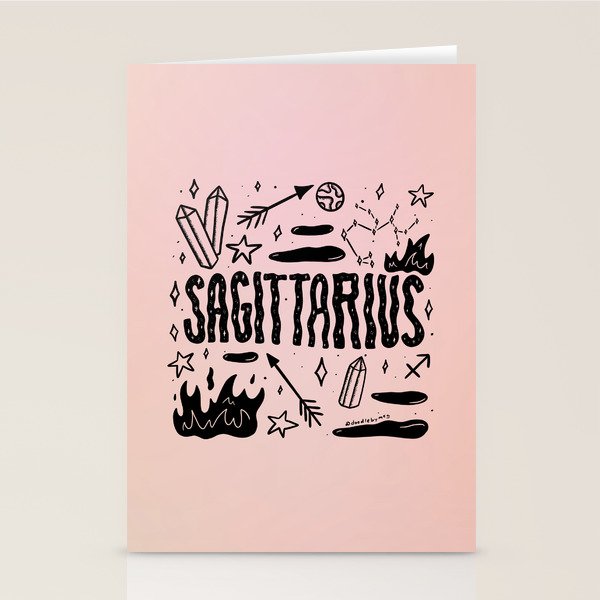 Celestial Sagittarius Stationery Card Gallery Image 2