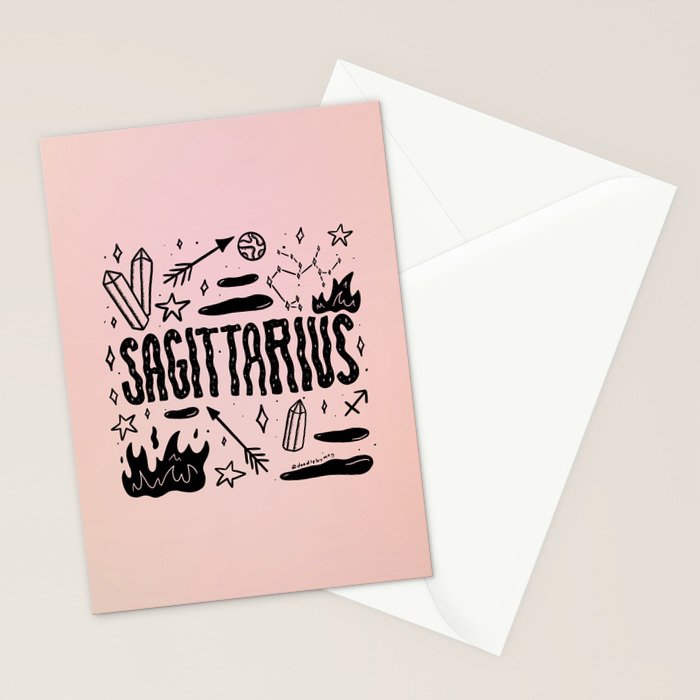 Celestial Sagittarius Stationery Card Gallery Image 2