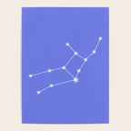 Virgo Zodiac Star Constellation Line Art Periwinkle Purple Poster Gallery Image 4