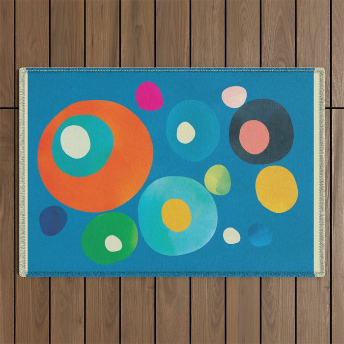 Mid-Century Abstract Balance 14 Outdoor Rug Gallery Image 1