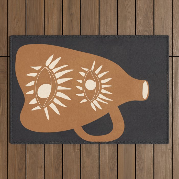 Modern Abstract Vase 1 Outdoor Rug Gallery Image 1